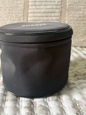 Inspired CHANEL Black Round Cosmetic Travel Case